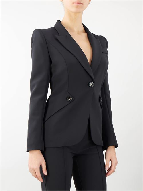 Double layer crêpe jacket with flaps Elisabetta Franchi ELISABETTA FRANCHI | Jacket | GI05741E2110